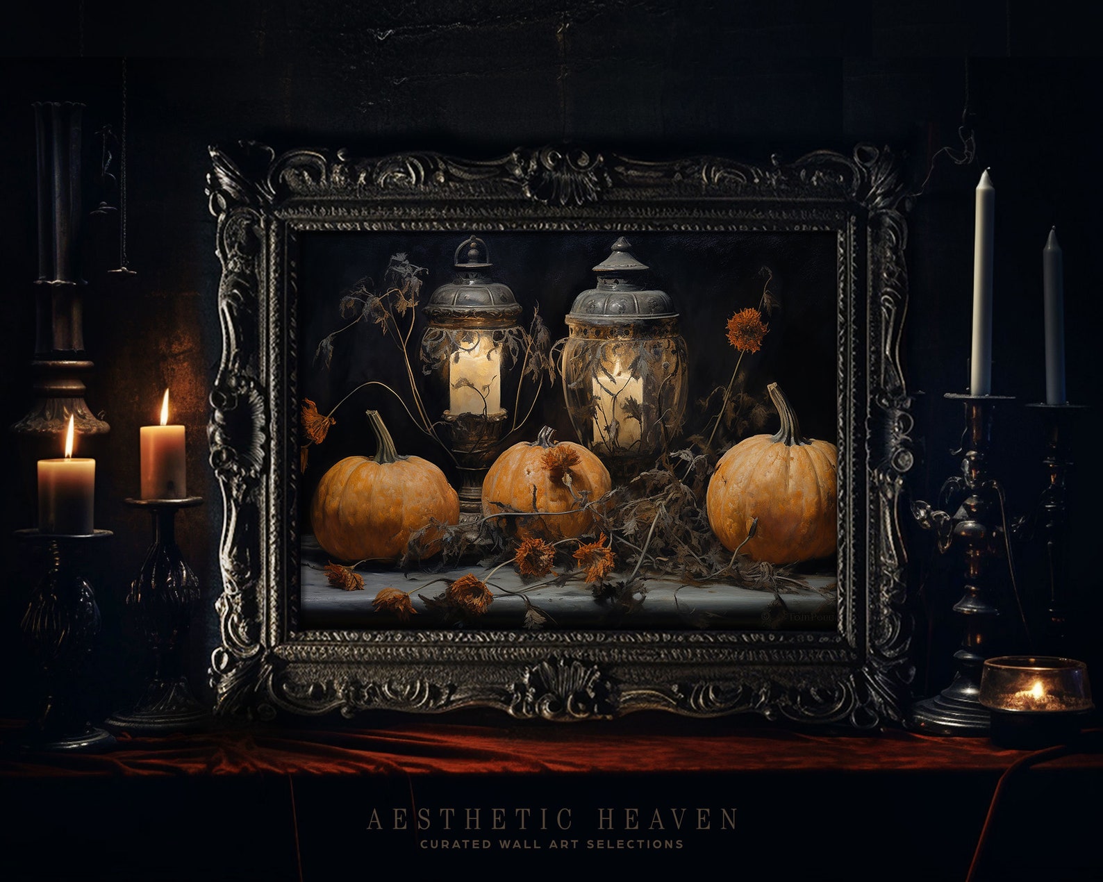 Moody Halloween Art | Dark Academia Wall Art | Digital Download ...