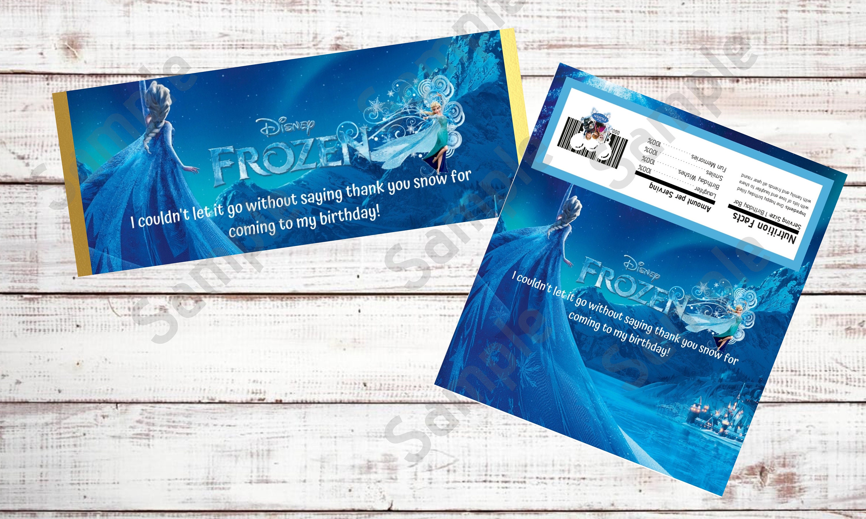 Elza Wrapper Frozen, Elsa, Princess, Hershey Chocolate Wrapper, Printable, Digital ...