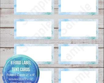 Custom Food Tent Label, Food Label, Custom Food Cards, Custom Food Label, Candy Label, Food Tag, Foldable Buffet Table Card