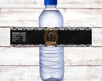 Black Panther Water Bottle Label, Black Panther Bottle Label, Water Label, Black Panther Birthday, Black Panther Party, The Black Panther