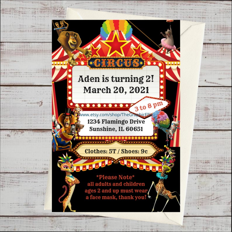 Afro Circus Invitation Carnival Birthday Invitation Circus Party Circus invitationInviteEDITABLE INSTANT DOWNLOAD 5x7 Canva