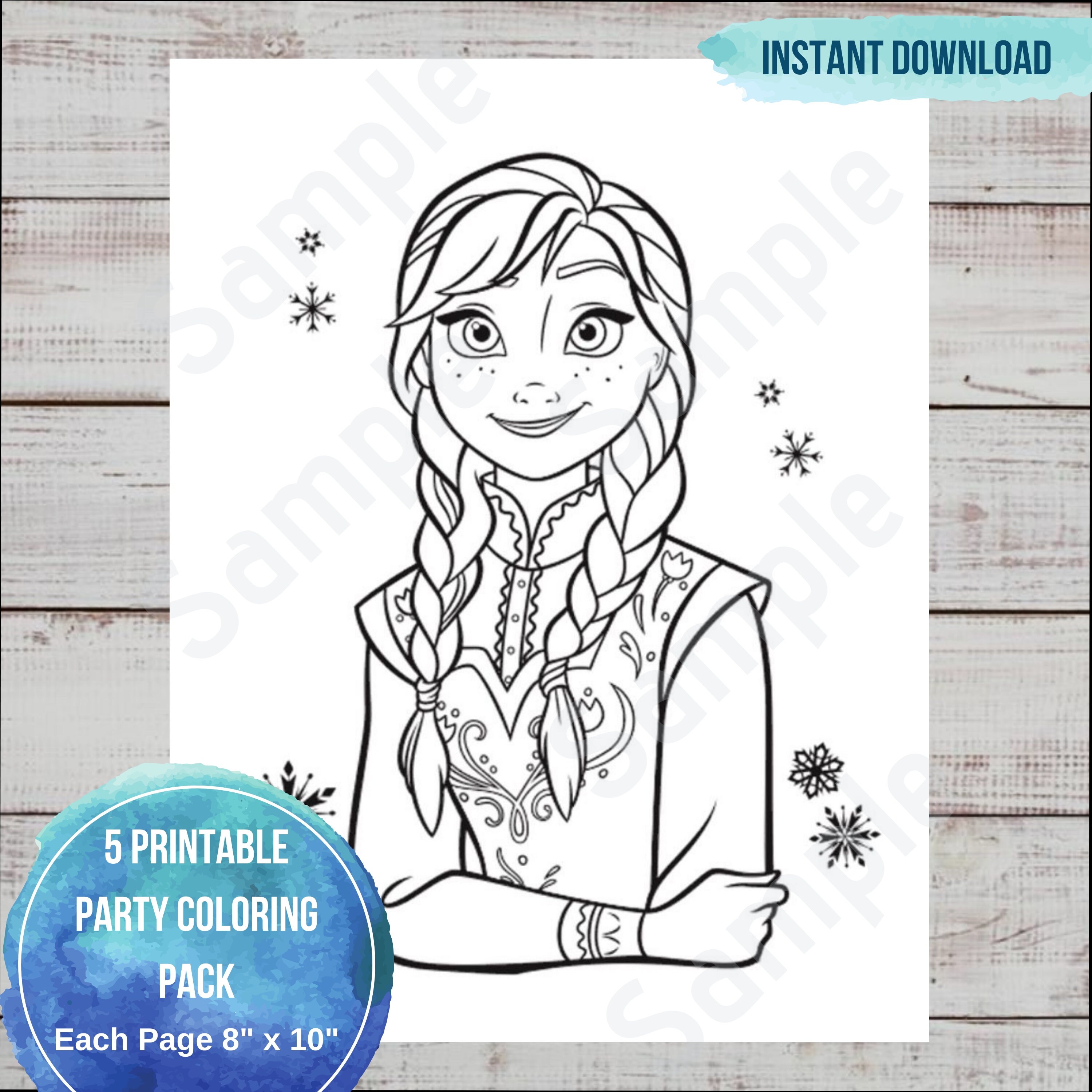 Frozen Coloring Pack Printable Kids Activity Frozen - Etsy