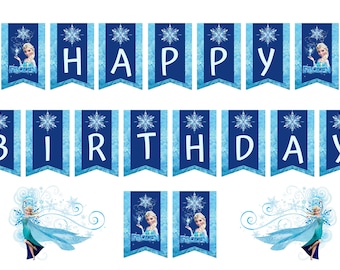 Frozen Banner DIY Banner Party Supplies Birthday Party