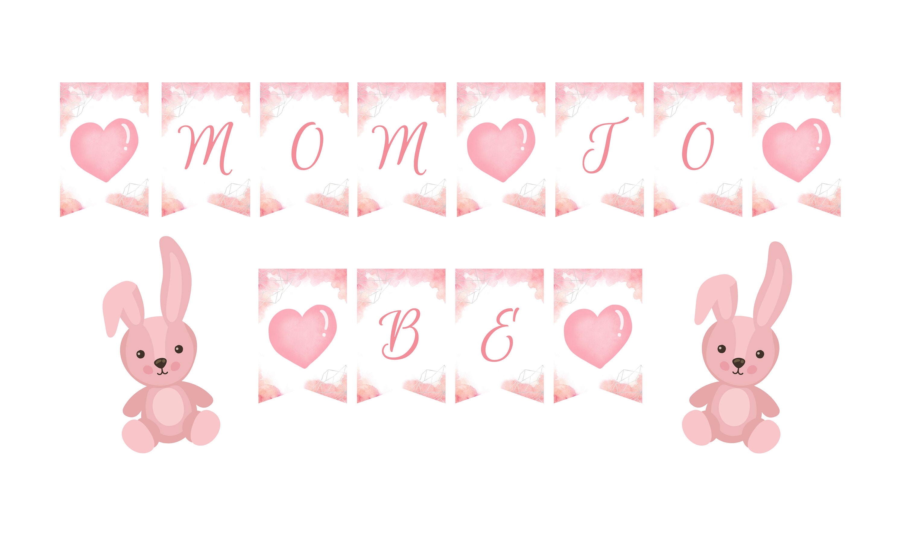 Blush Baby Shower mom to Be Banner DIY Banner - Etsy UK