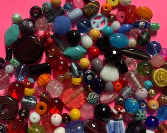 250 Grams Colorful Medium/Large Bead Mix!