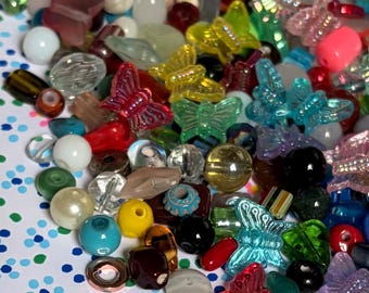 100 Grams Colorful Medium Butterfly Bead Mix!