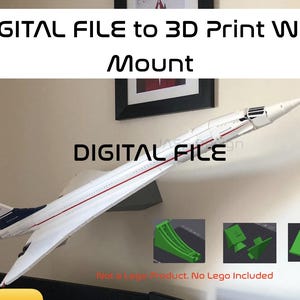 STL Files for Wall Mounting Kit to display Lego Concorde (10318)