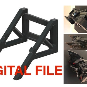 STL FILE for Wall Mount to display 1989 Batmobile