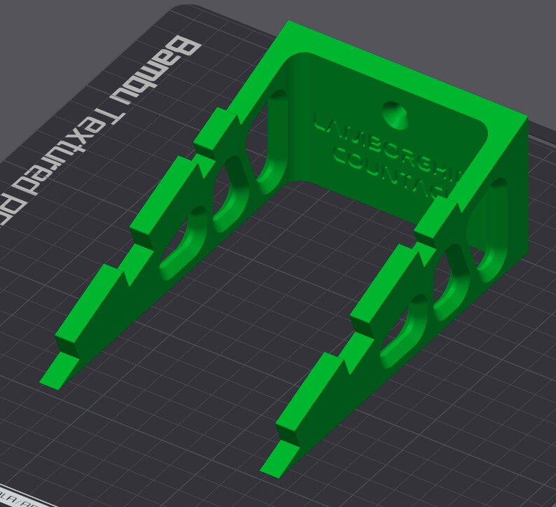 STL File to 3D Print a Wall mount to display Lamborghini Countach 5000 Quattrovalvole (10337) image 2