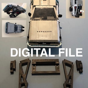 STL files to print wall mount to display the Back to the Future Time Machine (10300)