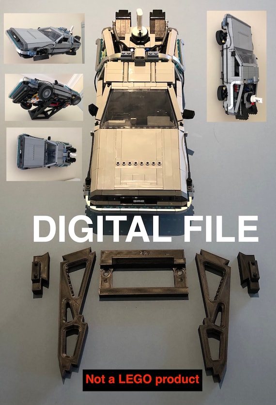 Back to the Future LEGO Delorean Wall Mount STL Files (digital