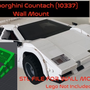 STL File to 3D Print a Wall mount to display Lamborghini Countach 5000 Quattrovalvole (10337) image 1