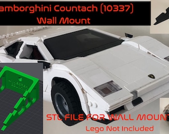 File STL per stampare in 3D un supporto a parete per visualizzare Lamborghini Countach 5000 Quattrovalvole (10337)