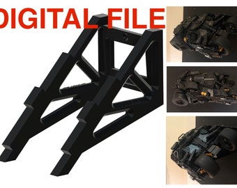 FILE STL per montaggio a parete per esporre la Batmobile TUMBLER (76240 e 76023)