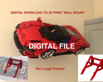 ARCHIVO STL para montaje en pared para mostrar Ferrari Daytona SP3 (42143)