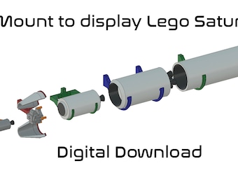 Saturn V LEGO Horizontal Wall Mount Kit STL Files (Digital Download)