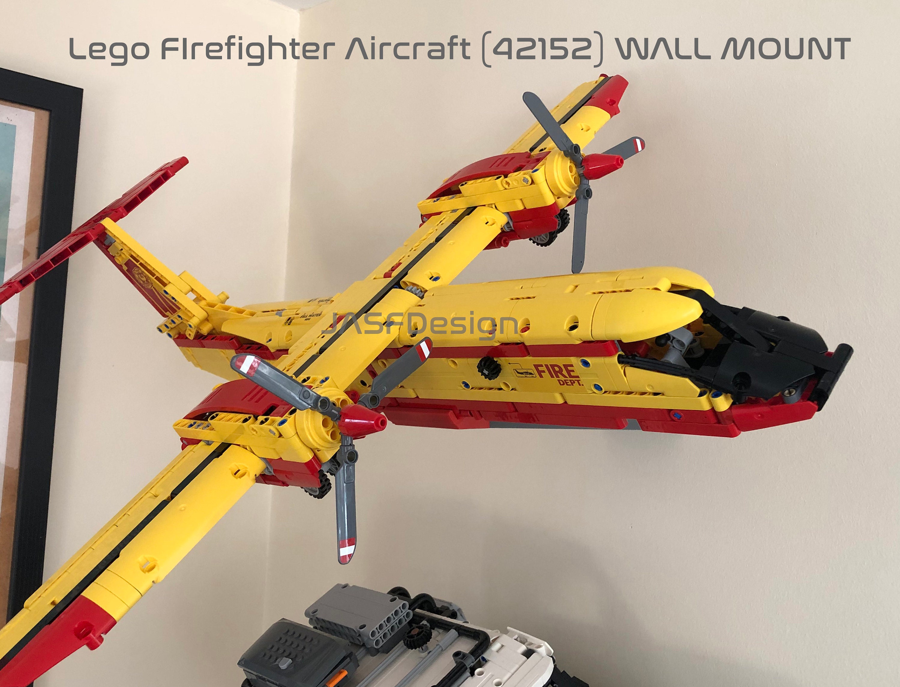 Wall Mounting Kit for displaying Lego Firefighter Aircraft (42152)