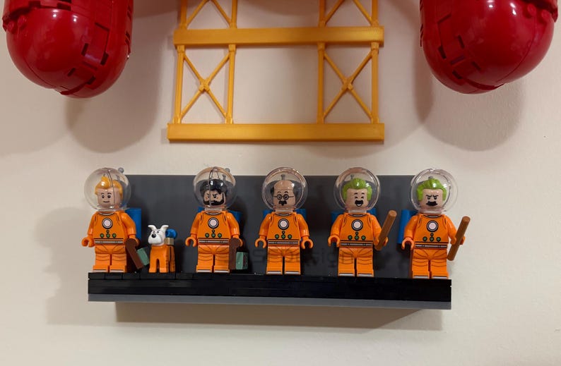 Kit de montaje en pared para exhibir el cohete lunar de Tintín (21367) imagen 6