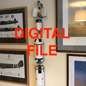 STL file: Wall Mounting Kit (Digital Download) to display NASA Apollo Saturn V