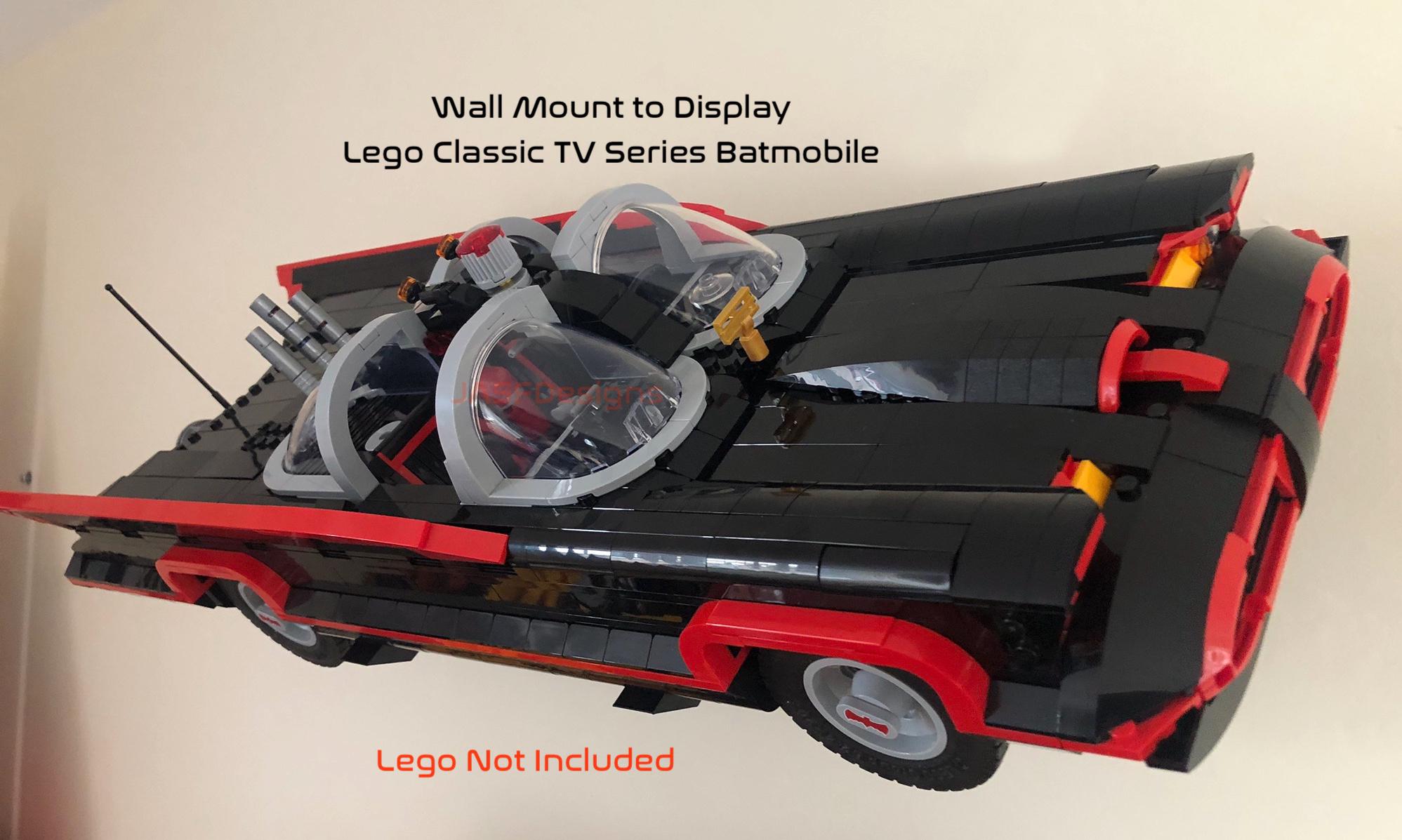 Support mural pour exposer la Batmobile Lego Classic TV Series (76328)