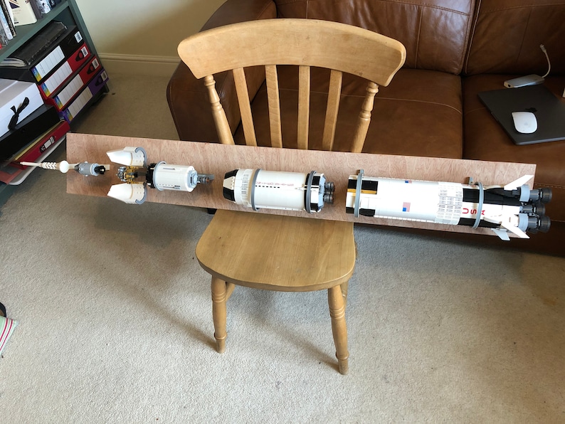 STL file Lego Apollo Saturn V HORIZONTAL orientation Wall Etsy