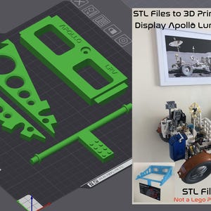 STL files to 3D Print Wall Mount to display Apollo Lunar Rover Vehicle (LRV) image 1