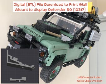 Land Rover Defender 90 (10317) Wall Mount STL Files (digital