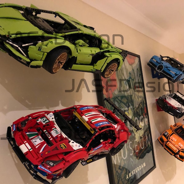 Lego Technic Car Wall Mount, Display Kit for McLaren, Ferrari, Porsche