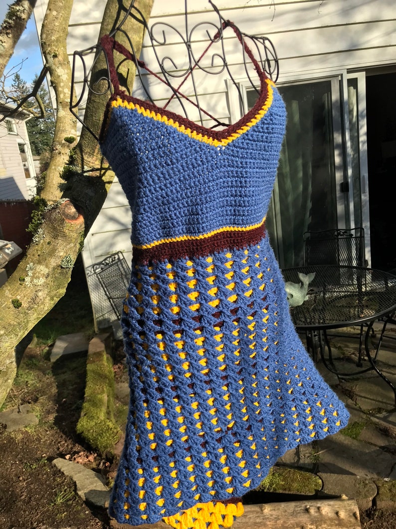 Reversible crochet vintage style sundress