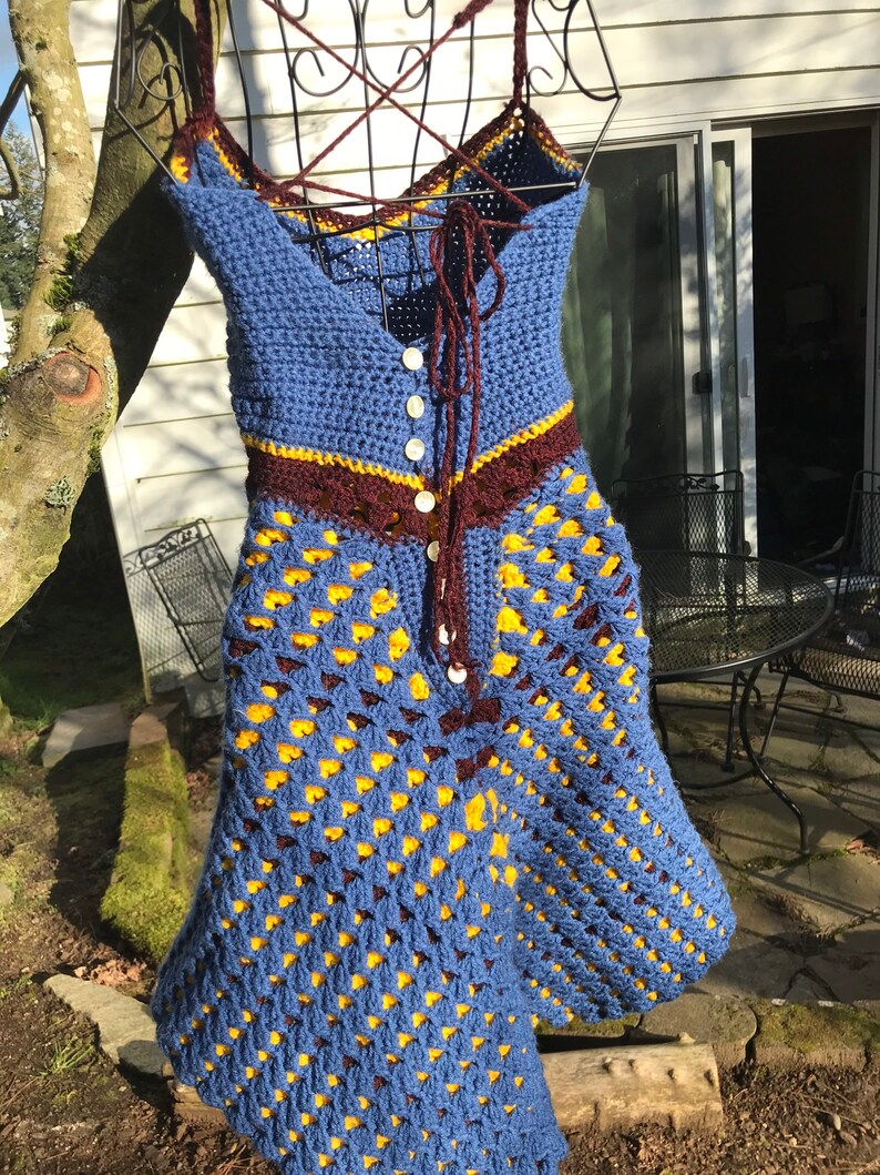 Reversible crochet vintage style sundress