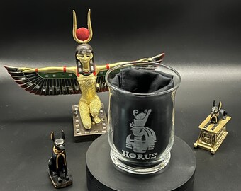 Horus - Egyptian Gods & Goddesses Collection Engraved Candle Holder