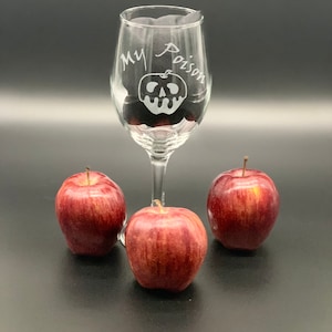 My Poison Engraved Wine Glass