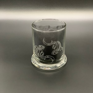Pisces Zodiac Engraved Candle Holder