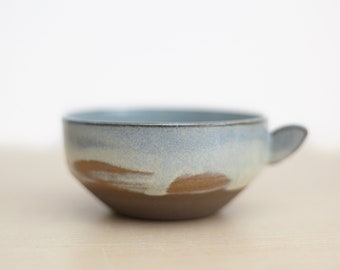 Kolbewald tea bowl with blue-green glaze