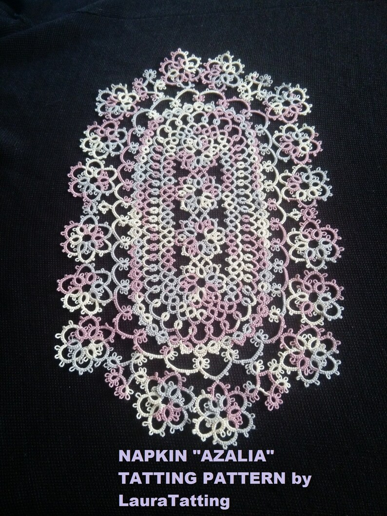 Shuttle Tatting Pattern Doily azalia by Laura Etsy