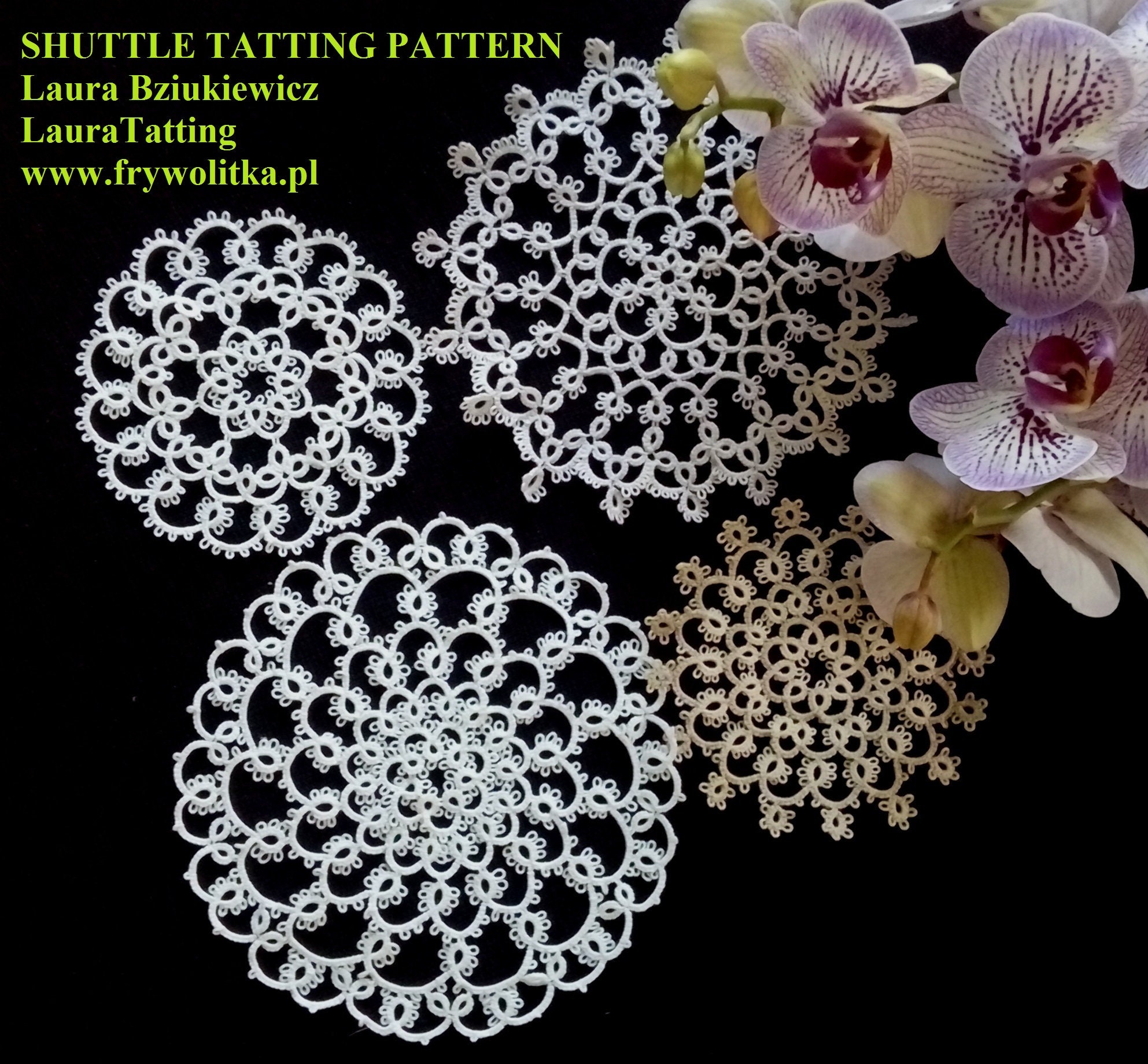 Shuttle Tatting Patterns of 4 Doilies by Laura Bziukiewicz Etsy Australia