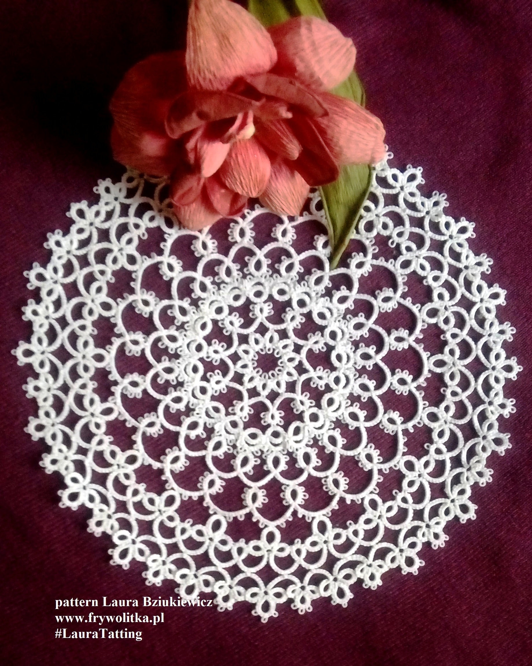 Shuttle tatting pattern doily Arleta by Laura Etsy