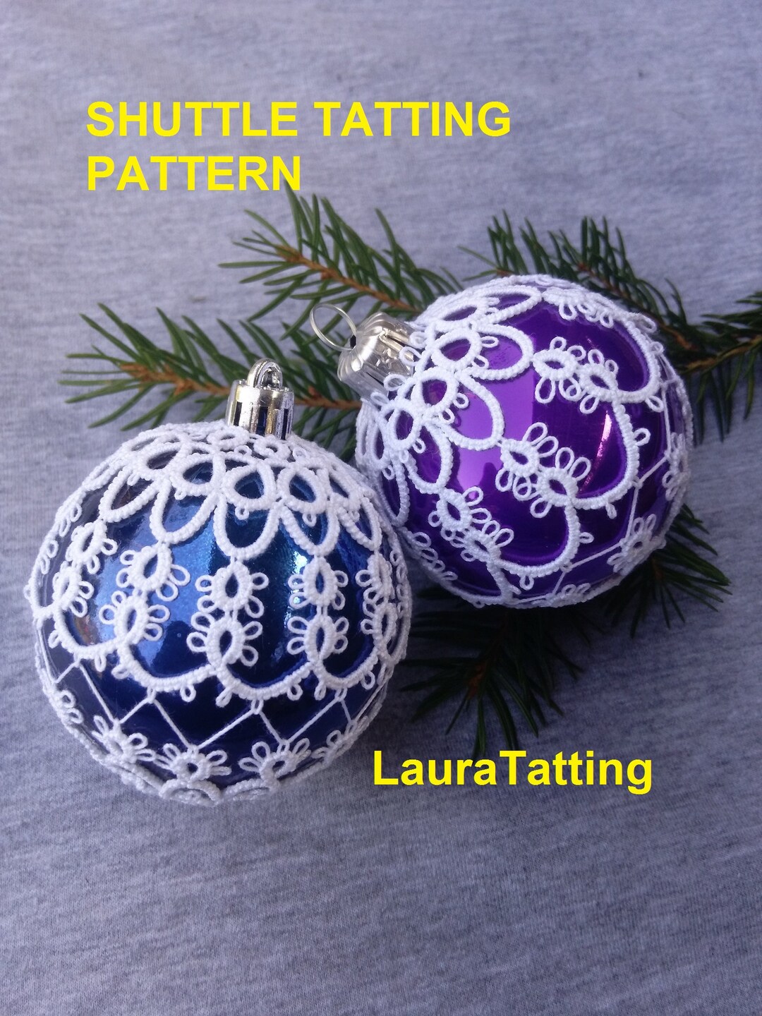 Shuttle Tatting Pattern for Christmas Bauble Dresses Etsy New Zealand