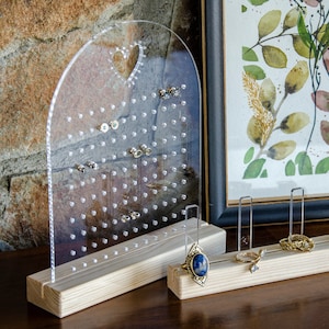 Stunning Jewelry Display Set | Acrylic Heart Earring Holder | Ring Organizer | Ideal Gift for Her