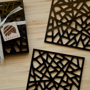Acrylic Coasters Set of 4 | Geometric Coasters | Modern Coasters | Housewarming Gift
