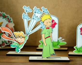 Little Prince decoration set of 10 | The Little Prince Figurine | Storybook Nursery Decor | Whimsical Literary Display Figure