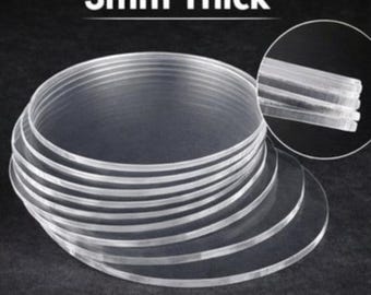Clear Acrylic Circle Blanks 3mm | Laser Cut Acrylic Discs | DIY Craft Supplies | Ornament Blanks | Name Tags | Custom Projects