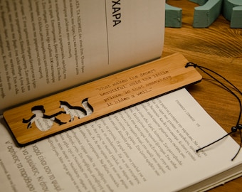 The Little Prince Bamboo Bookmark, Laser Cut Wooden Bookmark