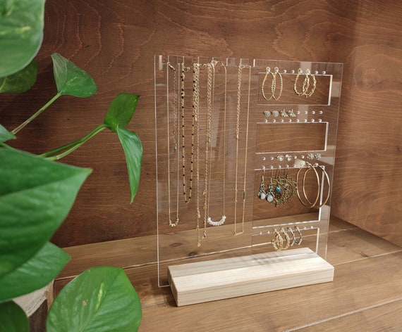 Clear earring stand deals