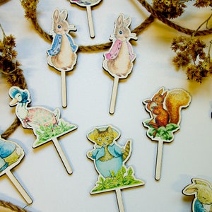 Toppers per torta Peter Rabbit and Friends / Articoli per feste a tema Peter Rabbit / Toppers Muffin