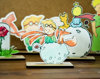 Little Prince Wooden Ornaments | Kids Room Decor, Party Favors (Set of 10)