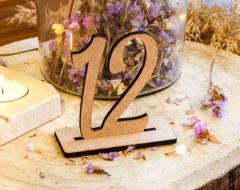 Wooden Table Numbers for Events | Wedding & Party Table Decor |Table Number Signs