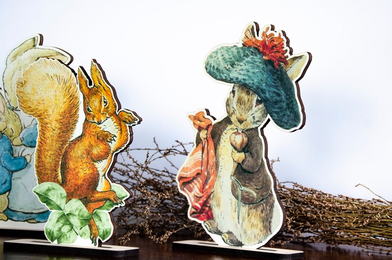 Peter Rabbit & Friends Figures | Wooden Peter Rabbit Cutouts | Beatrix ...