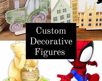 Custom Figurine Commission, Personalized Cake Topper or Display Figure, Handmade Party Decor, Custom Theme Design