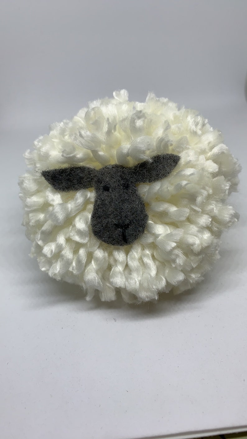 Cute Decor Farm House Pom Poms Bunny and Sheep Handmade Easter Gnomes Tiered Tray decor Spring Decor